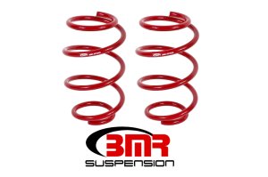 Ford Mustang Lowering Springs - Front - BMR Suspension - Performance Version - Red - `15-`23